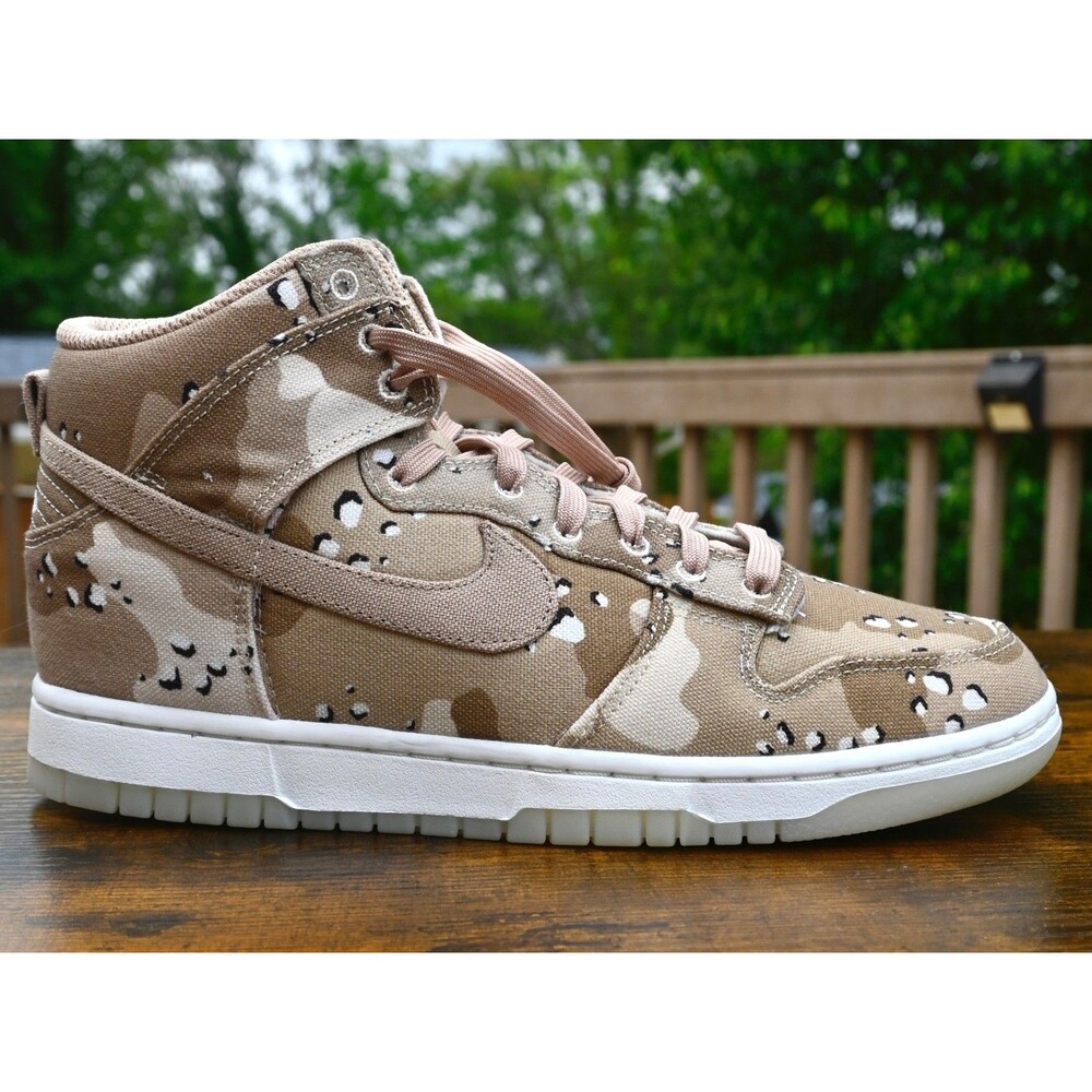 Nike Dunk High Desert Camo DX2314-200 Size 9 Tan Canvas Sneaker Brand New OG Box